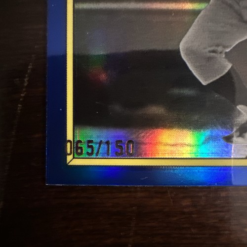 2025 Topps Heritage Mickey Mantle Yankees #349 rifrattore cromato blu /150 - Foto 5 di 5