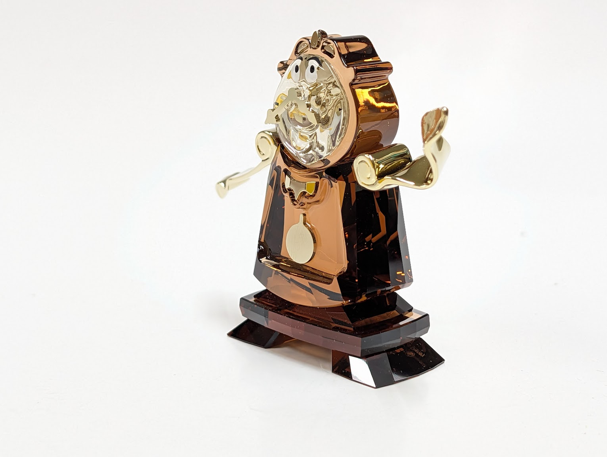 Swarovski Disney Beauty and the Beast Cogsworth Crystal Figurine
