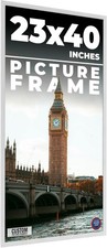 23x40 Frame White Wood Picture Photo Frame with UV Acrylic and Acid Free Backing
