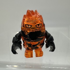 Lego Power Miners Translucent Orange Minifigure: Rock Monster- Firax 8189 8191