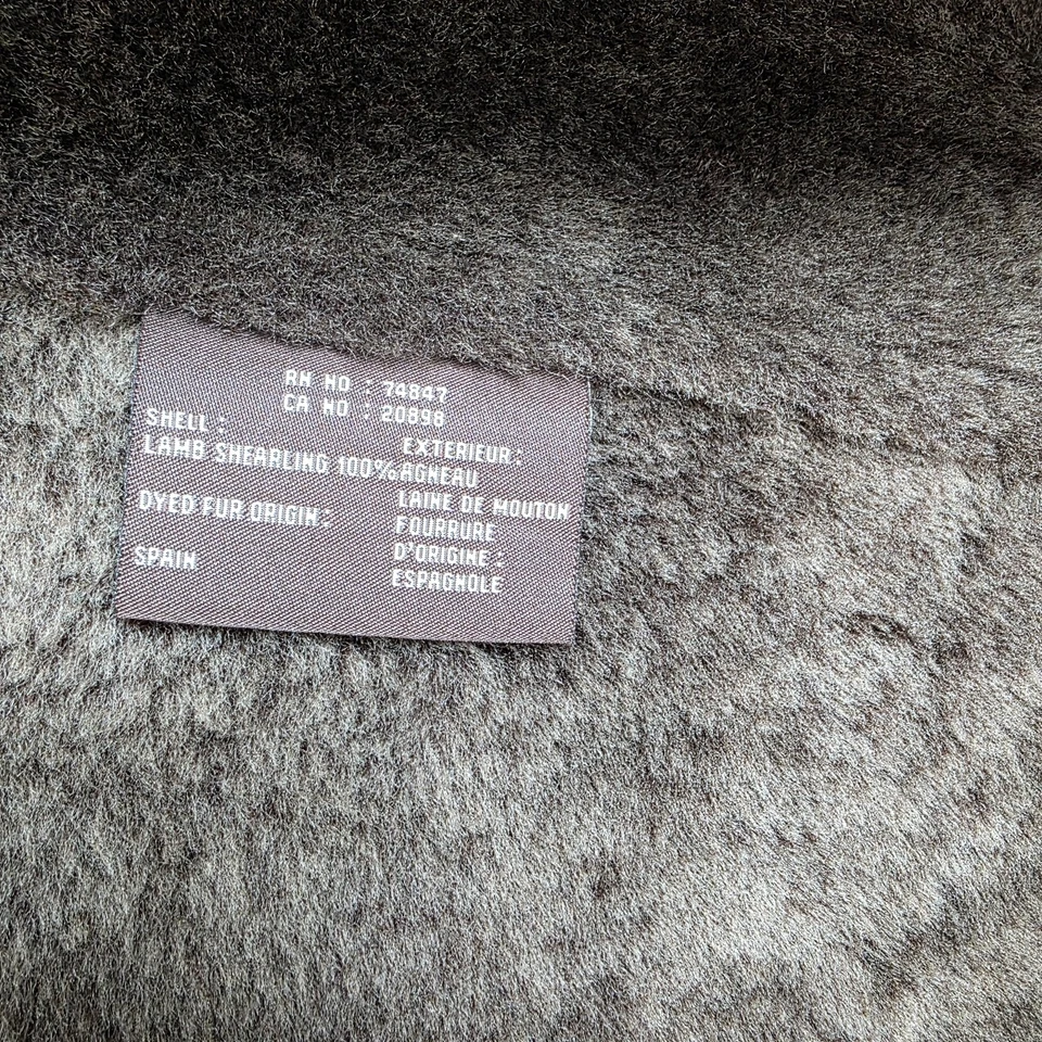 Abrigo Andrew Marc New York de piel de oveja marrón forrado de piel de cordero para mujer XL Foto 4 de 4