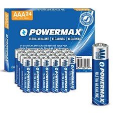 Ultra Long Lasting Alkaline Triple AAA Batteries 24 Count Powermax Long