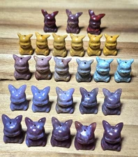 Agate Pikachu Charm - Carved Bead