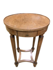 Tavolino tondo in noce Luigi XVI Piemonte epoca 800