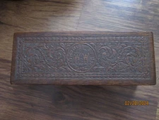 Wheeler & Wilson Antique Wood Sewing Machine Accessory Box Dove Tail Hinged