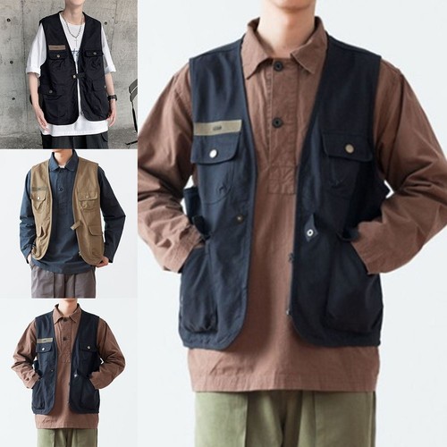 Gilet Cargo Homme Décontracté Multi-Poches 2025 - Idéal Pêche, Randonnée, Voyage, Travail Outdoor - Respirant Et Léger