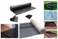 4M X 10M 1000G BLACK HEAVY DUTY POLYTHENE PLASTIC SHEETING GARDEN DIY MATERIAL