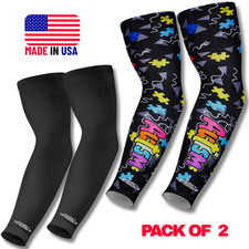 Exxact Sports Compression Arm Sleeves   2 Pairs for Basketball, Football, Riding