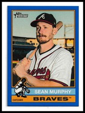2025 Topps Heritage #665 Sean Murphy Dark Blue Border Atlanta Braves