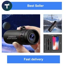 2000x25 HD Mini Monocular Telescope Portable Phone Scope for Camping Hunting