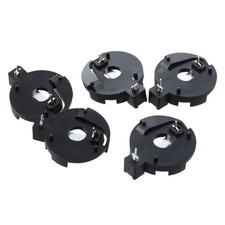 CR2016 2025 2032 Coin Cell Button Battery Holder Socket Black 5 Pcs Q2G66452