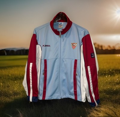Vintage Joma Sevilla Jacket Youth 16 Embroidery Patches Pockets Long Sleeve Zip