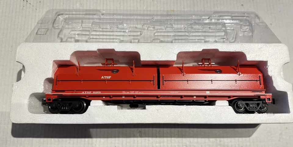 K-LINE 3-RL O SCALE #91975 ATSF SANTA FE DIE-CAST COIL CAR W/LOAD K676-1053 - Image 2 of 4