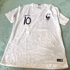 Nike France Mbappe #10 Dri-Fit Soccer Jersey White Blue Red Official Size L