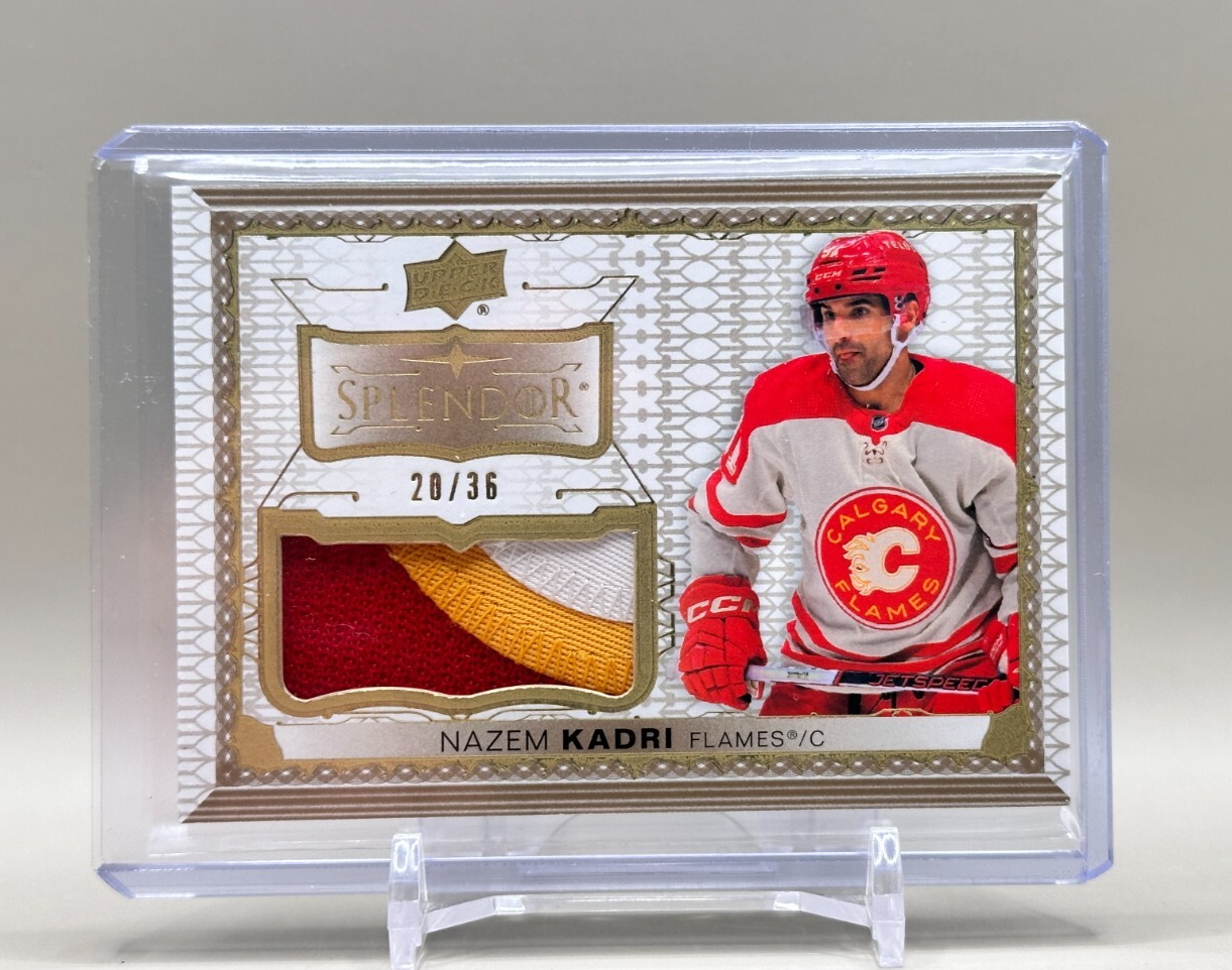 2023-24 Upper Deck The Cup Nazem Kadri Tri-Color Patch 28/36 Splendor Hockey Card