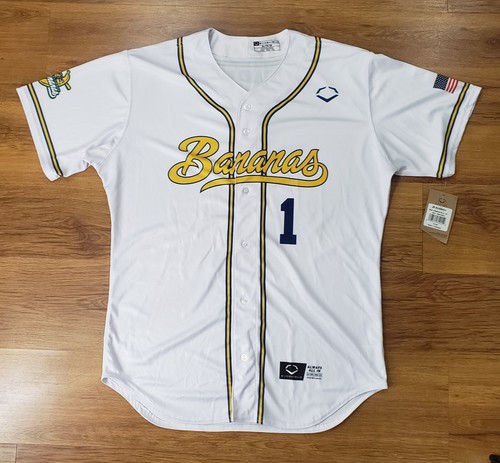 Savannah Bananas #1 "SPARKY" EVO-Shield Baseball Trikot Herren Gr. XL weiß LESEN - Bild 3 von 24