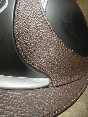 bombe Antarès noir avec cuir brun, taille S (54-56,5) - Photo 3/8