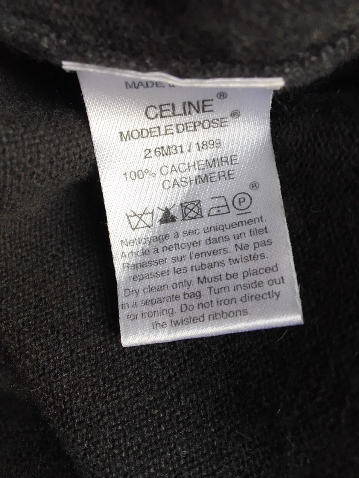 Abito in maglia senza maniche grigio 100% cashmere Celine nuovo taglia M