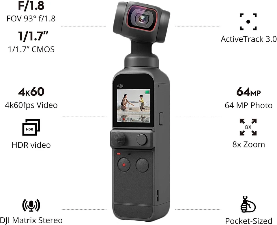 DJI Osmo Pocket 2 Handheld Gimbal Stabilizer Camera - Image 4 of 4