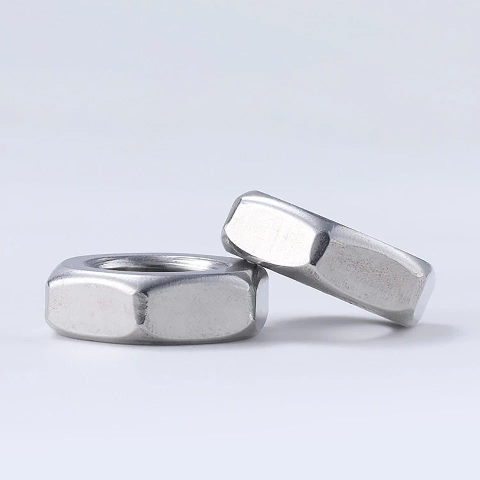 Sechskantmuttern niedrig Flach 439 Edelstahl V2A A2/A4 M3 bis M20 Muttern - Bild 4 von 4