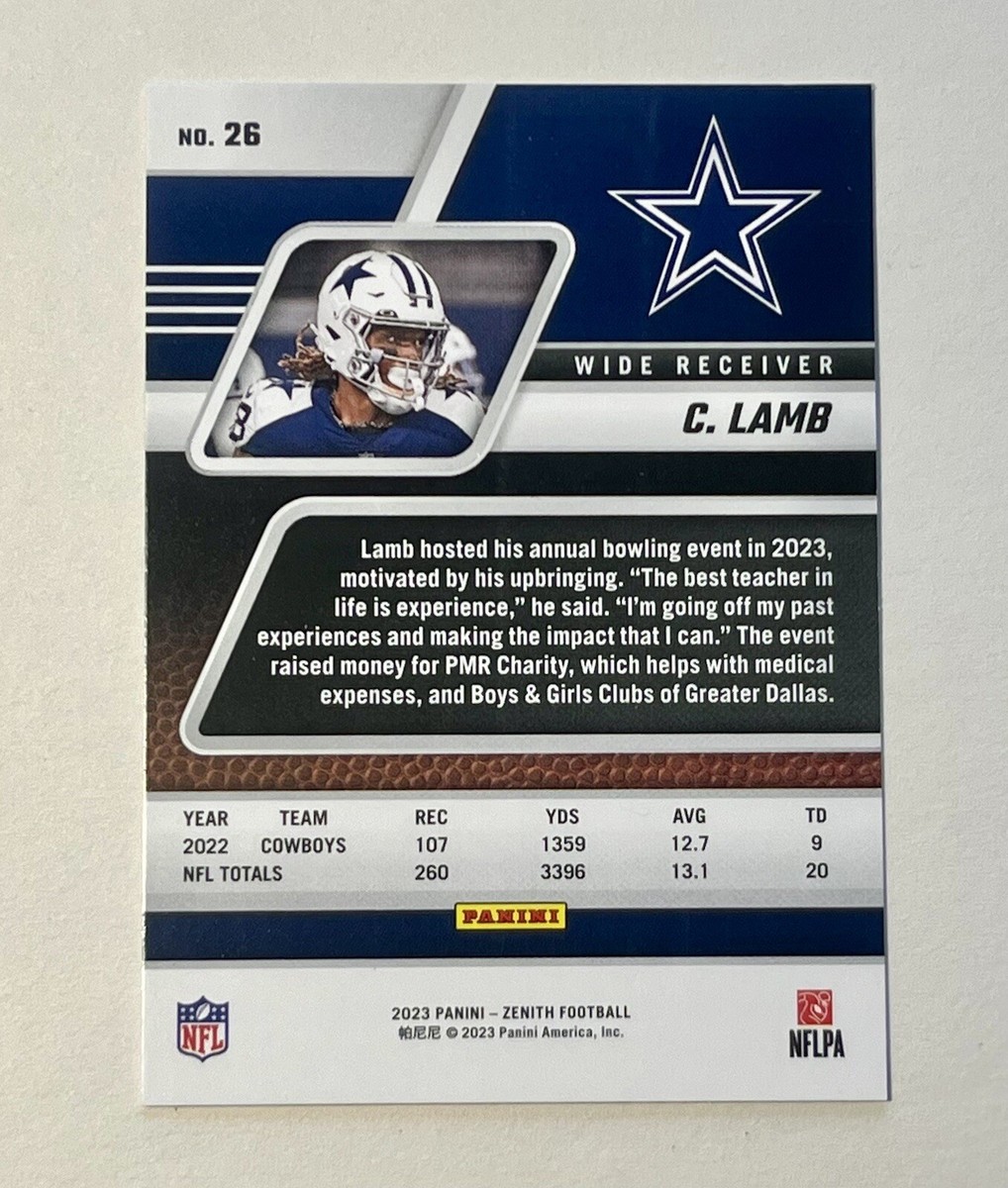 2023 Panini Zenith CeeDee Lamb #26 Dallas Cowboys | eBay 2023 Panini Zenith CeeDee Lamb #26 Dallas Cowboys | eBay