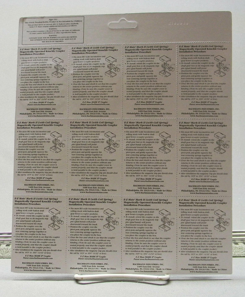 BACHMANN 78028 HO EZ MATE UNDER SHANK KNUCKLER COUPLER MEDIUM BAC78028-(12) NEW - Image 2 of 4