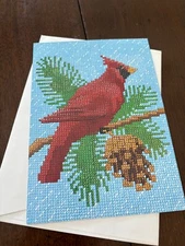 Paper Magic Red Cardinal Best Wishes of Season Blessing Christmas Greeting Card