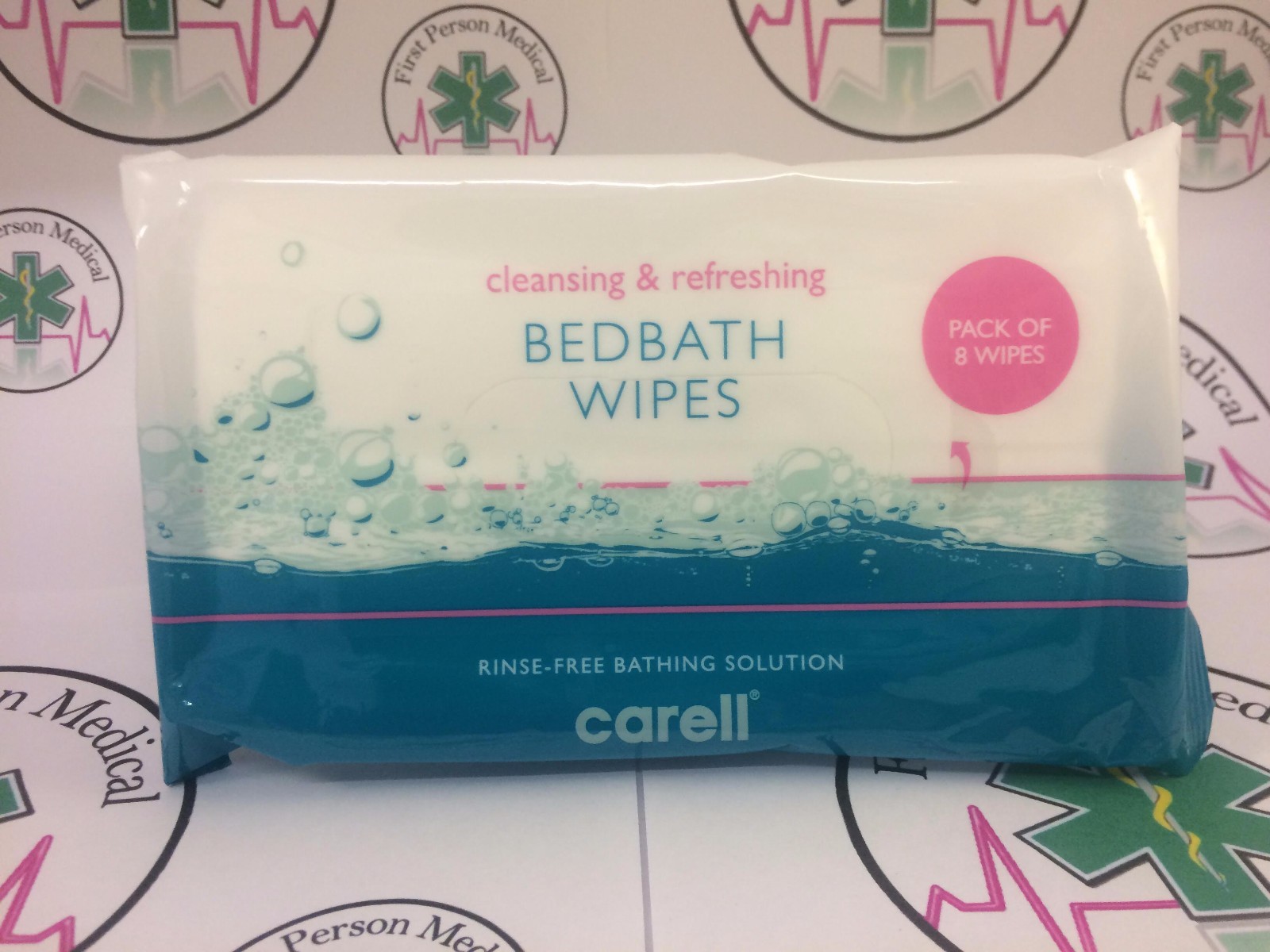Carell Bed Bath Wipes Pack of 8 Wipes - Image 2