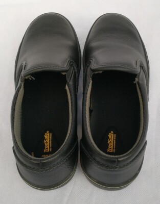 TredSafe Black Slip On Loafers Slip Resistant Shoes Size Men  display picture 1