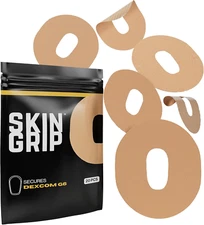 Skin Grip Dexcom G6 Adhesive Patches with Cutout, Waterproof & Sweatproof Overpa