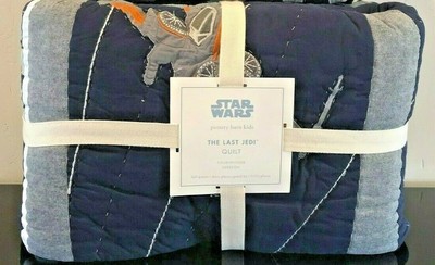 New Pottery Barn Kids Star Wars The Last Jedi Full Queen Quilt