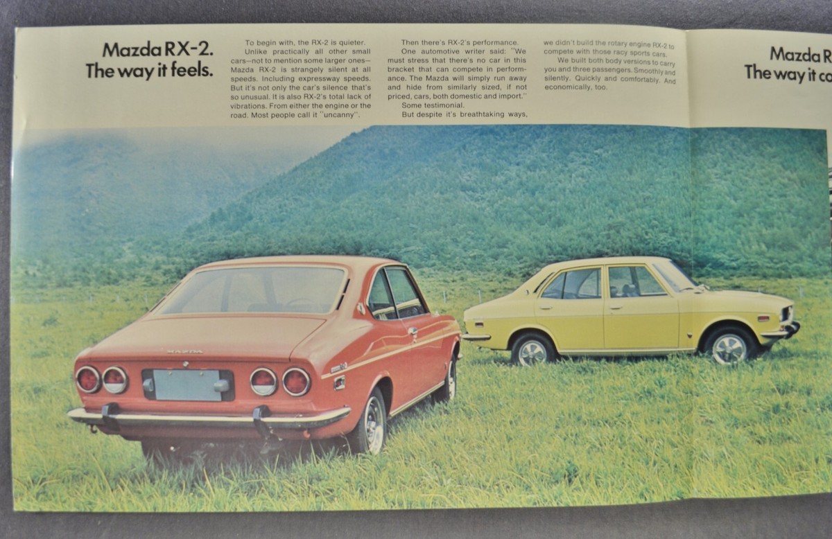 1972 Mazda RX-2 Sales Brochure Folder Coupe Sedan Excellent