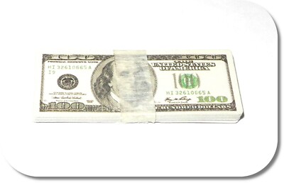 Miniatur Geld, 100 Dollar-Scheine, Neu