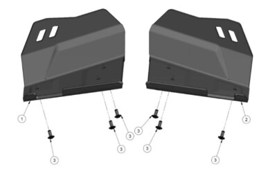 2024 2025 2026 Genuine Kawasaki BRUTE FORCE 750 Front A-Arm Guards