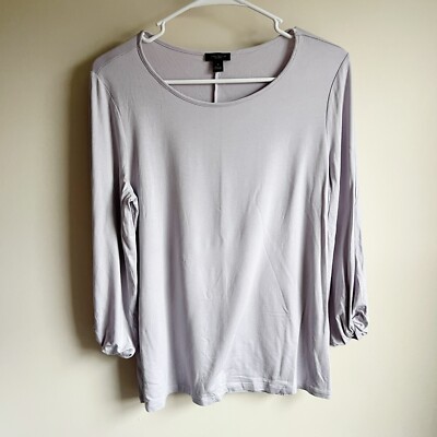 Ann Taylor Lavender Twist 3/4 Sleeve Career Blouse Size Medium NWT