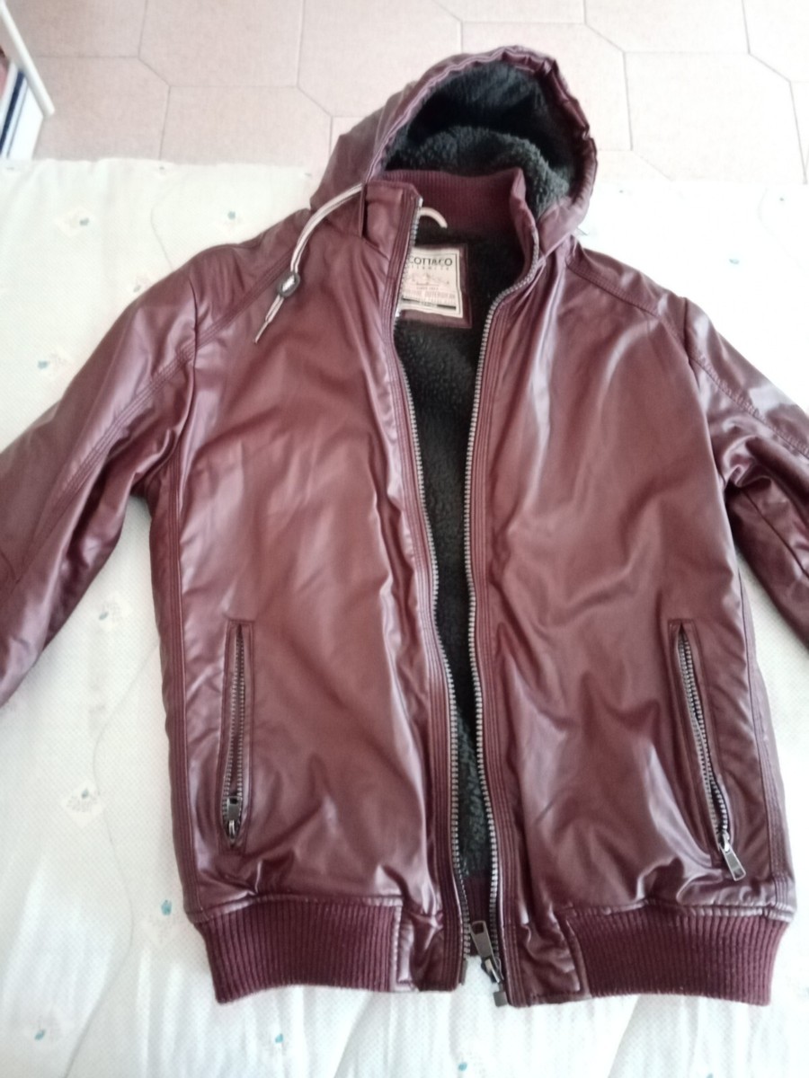 Giacca Cappotti Alcott Uomo Giubbotto Cappotto Rosso Bordo Giacca