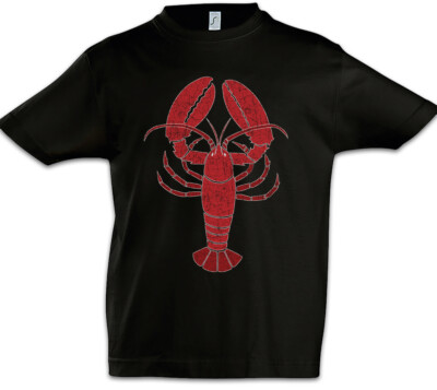 Lobster I Kids Boys T-Shirt Fisher Gone fishing Bone Fish Sea Redneck Hillbilly