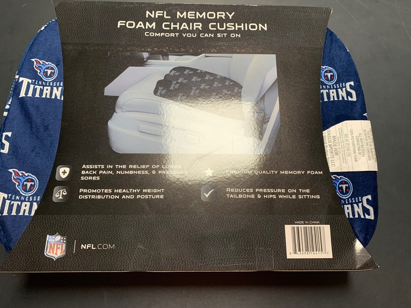 Tennessee Titans NFL Football Memory Foam Seat Cushion Super Bowl Champs Henry