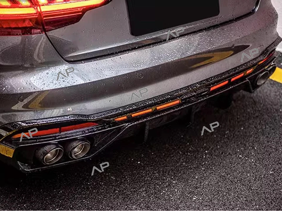 Tubo de escape de carbono mate embellecedores de escape dúplex para AUDI A4 A5 B8 8T A6 C7 4G Q5 8U - Imagen 2 de 4