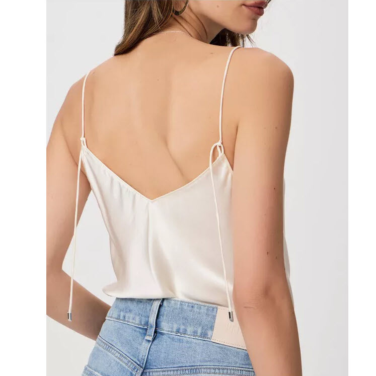 Paige Cicely White Silk Camisole Top Sz L | eBay