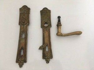 Jugendstil, Art Deco, Türbeschläge, Aussentür, Eingangstür, Klinke nur