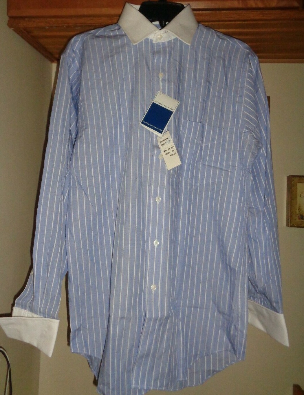 FILA CAMICIA A RIGHE PETERBOROUGH ROW BLOOMINGDALE'S BLU BIANCO NUOVA CON ETICHETTE 15 32 33