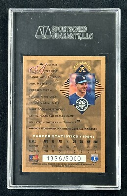 1994 Leaf Limited #10 ALEX RODRIGUEZ SGC 92 (NM/MT+ 8.5) - Seattle 