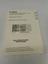 Canon DV Network Solution Disk Version 1 Software Instruction Manual PUB.DIM-523