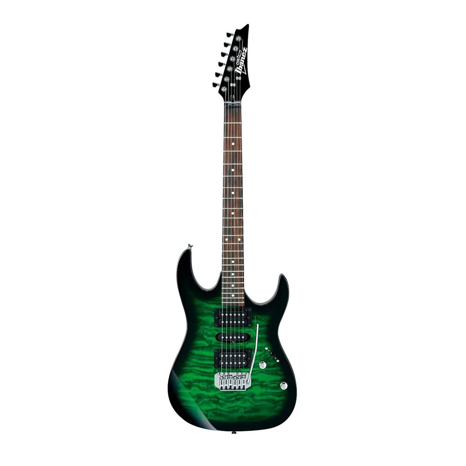 Guitarra Eléctrica Ibanez GRX70QA GIO 6 Cuerdas Transparente Esmeralda Ráfaga