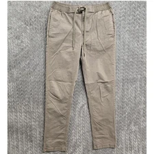 Linksoul Drifter Tempus Fugit Mens Chino Jogger Pants Size Medium Tan Golf