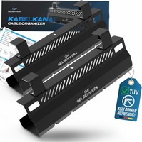 Kabelkanal Schreibtisch Schwarz 2Er Set ? Kabelmanagement Schreibtisch FüR