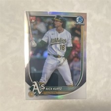 Topps 2025 RED Variation Bowman Chrome Prospect Nick Kurtz RC #BCP-114 Athletics