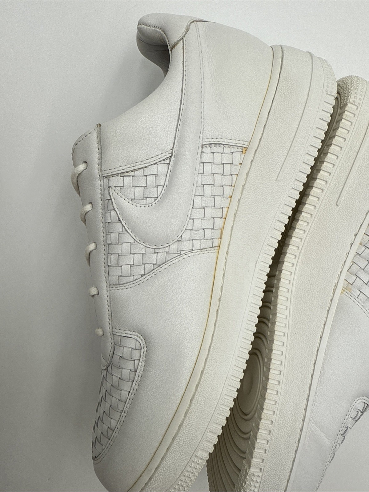 Nike Air Force 1 Lux White Italian Leather 2007 Size 10.5 Brand New 309238-111 image 6