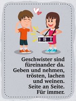Blechschild 40X30 Cm Geschwister Sind FüReinander Da Deko Schild Deko Geschenk
